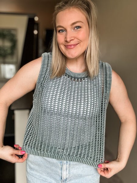 Kenleigh Open Knit Sweater Vest
