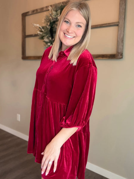 PREORDER Cressida Velvet Tunic Dress