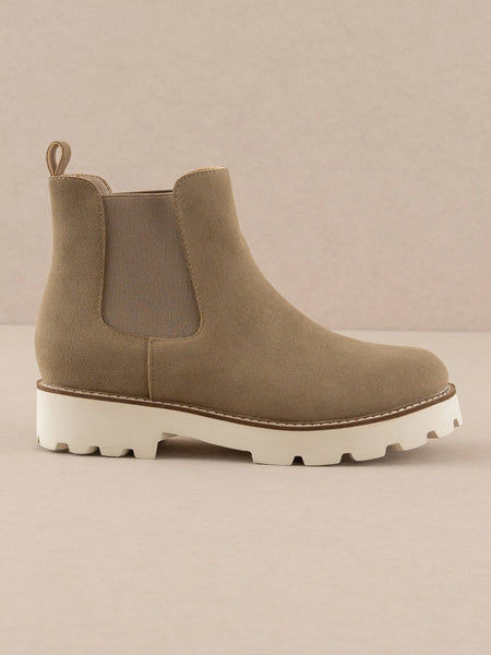 Chelsea Chunky Heel Boot - Khaki