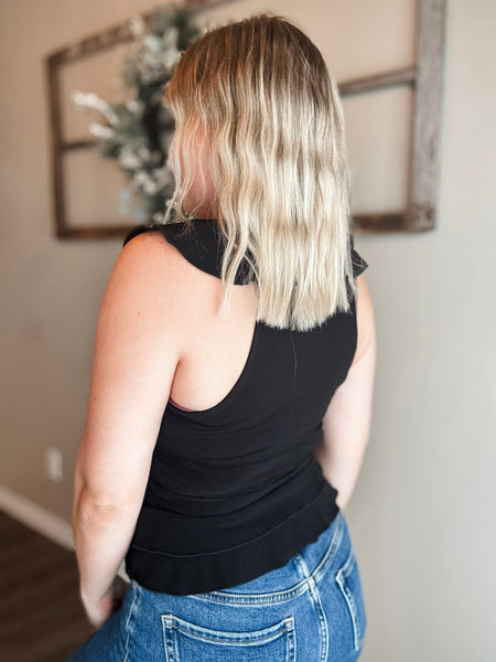 Livia Ruffle Peplum Tank