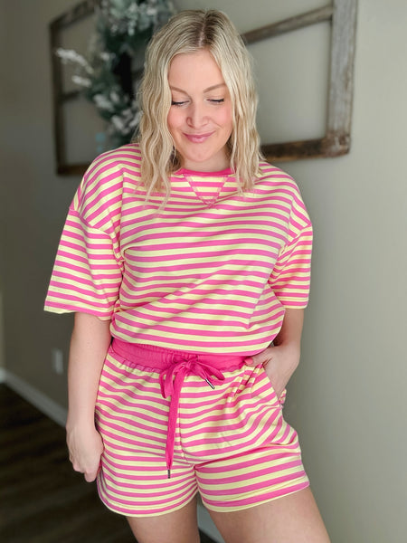 PREORDER Kensley Striped Shorts Set