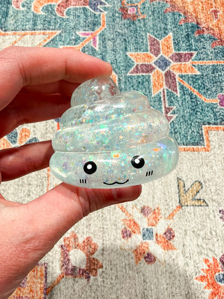 Poop Squishy - Clear Blue
