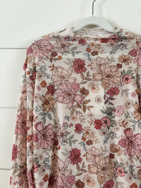 Sylvie Floral Mesh Top