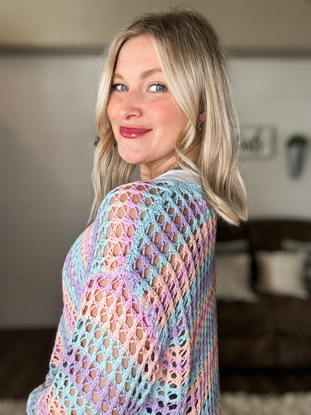 Easy Breeze Open Knit Sweater - SIZE MEDIUM