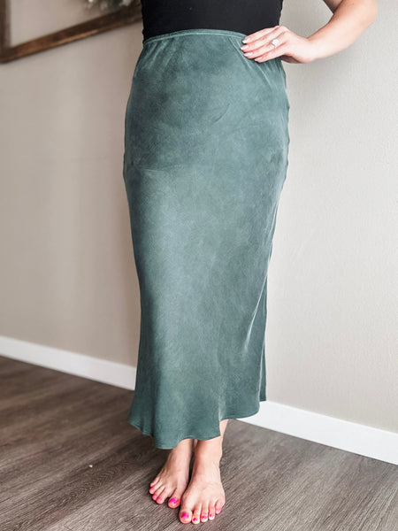 Ciela Suede Midi Skirt