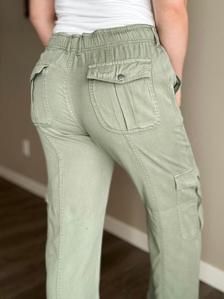 Riley Relaxed Cargo Pant - Sage