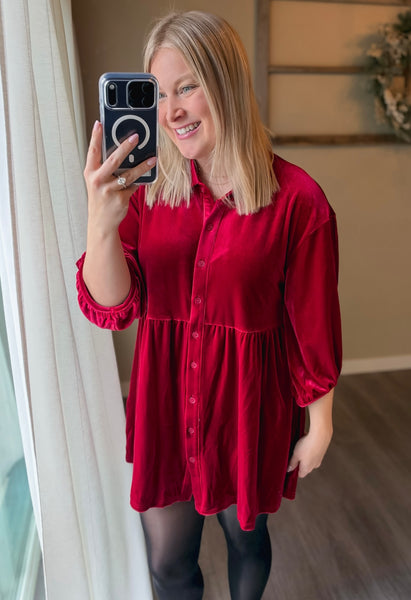 PREORDER Cressida Velvet Tunic Dress