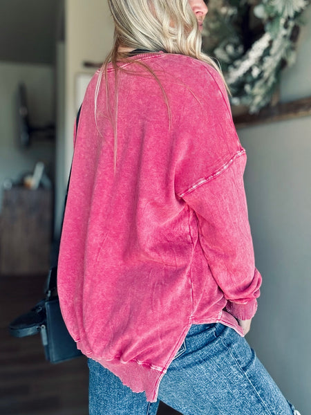 Shelby Acid Wash Pullover - SIZE LARGE