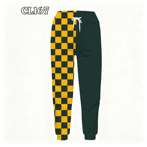 PREORDER Spiritwear Checkered Split Leg Bottom - GB PACKERS