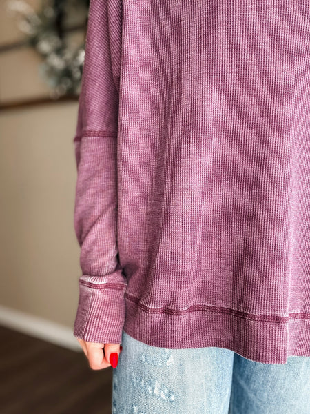 Daphne Waffle Knit Pullover - 2 Color Options