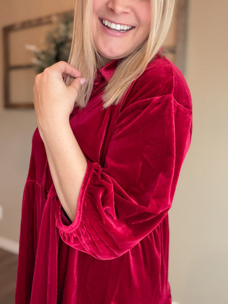 PREORDER Cressida Velvet Tunic Dress