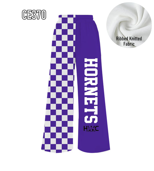 PREORDER Spiritwear Checkered Split Leg Bottom - HORNETS