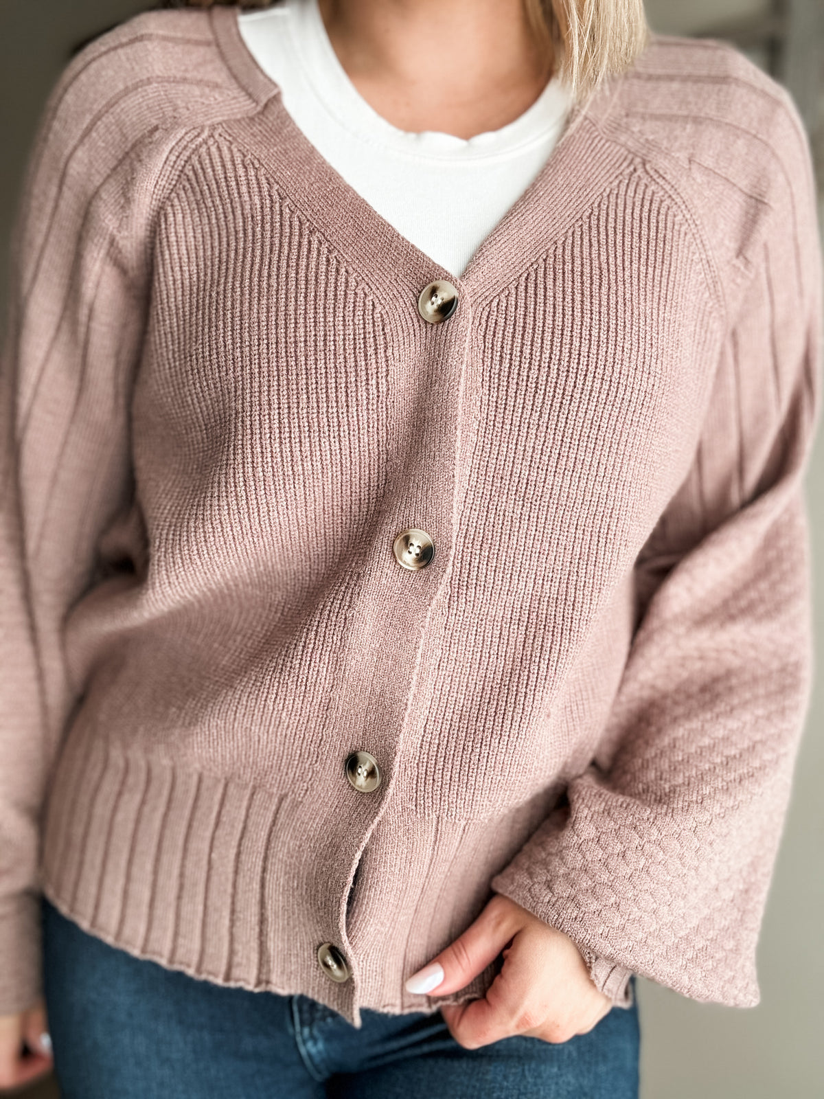 Briley Textured Cardigan - SIZE MEDIUM