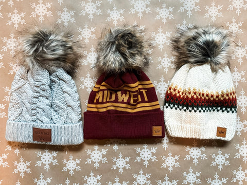 Addyson Pom Beanie - 4 Color Options