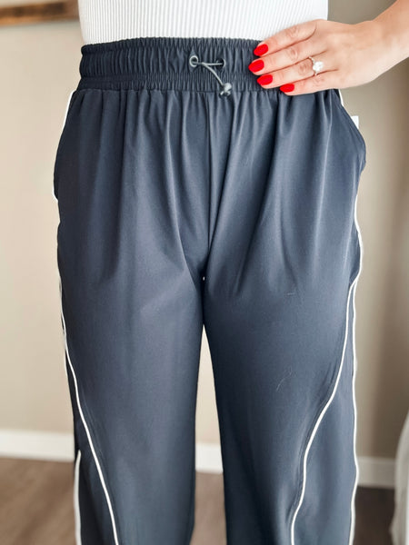 Farren Curved Classic Track Pants - Black