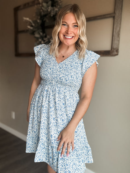 Sereia Smocked Babydoll Dress