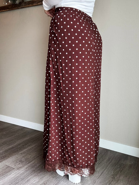 PREORDER Lovett Polka Dot Lace Skirt