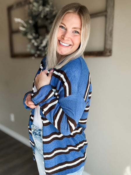 PREORDER Korie Stripe Knit Cardigan
