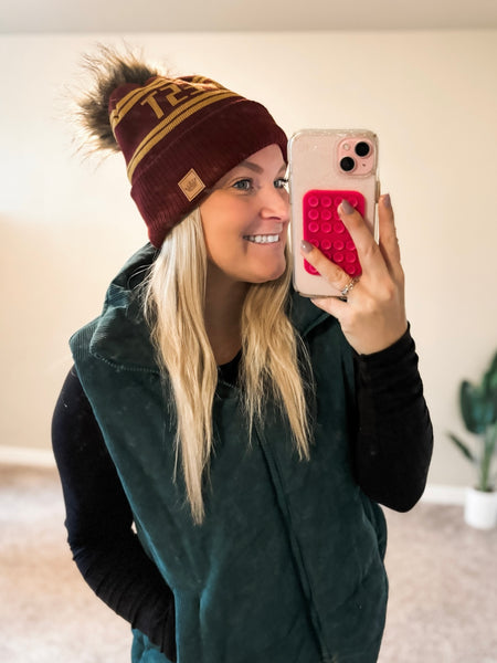 Addyson Pom Beanie - 4 Color Options