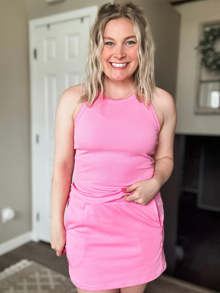 PREORDER Reverie Ribbed Tank & Skort Set
