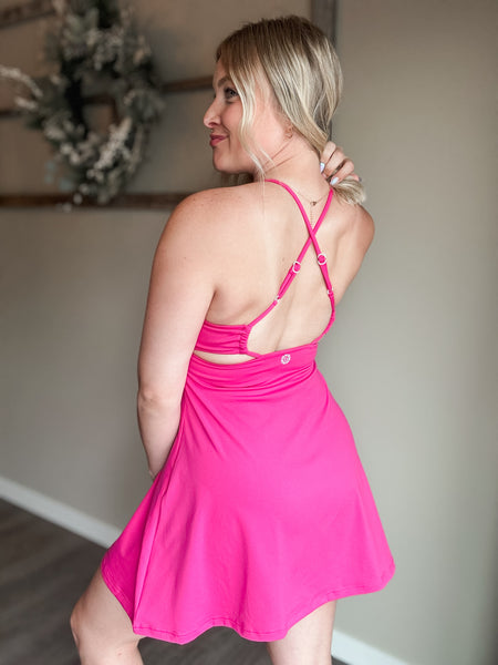 Crosscourt Activewear Dress - Pink