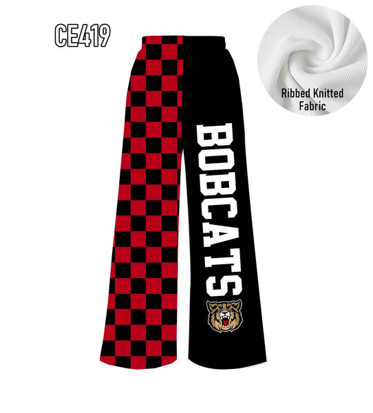 PREORDER Spiritwear Checkered Split Leg Bottom - BOBCATS