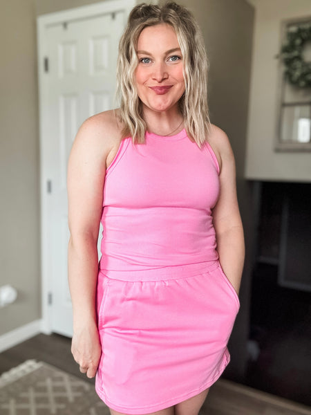 PREORDER Reverie Ribbed Tank & Skort Set