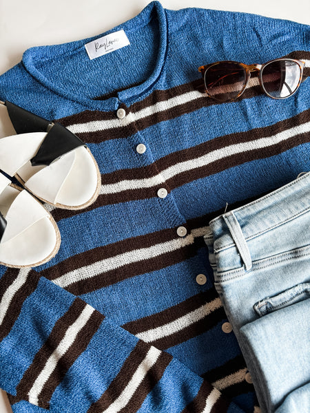 PREORDER Korie Stripe Knit Cardigan