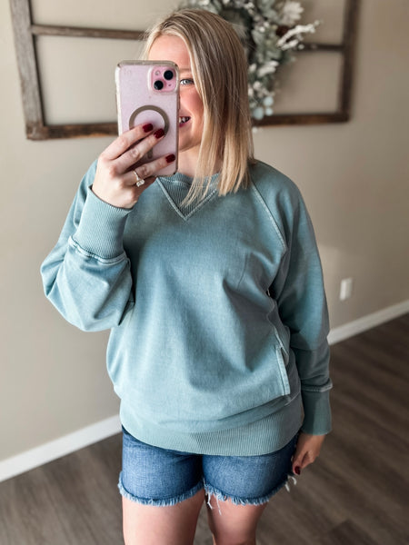 Shea Crewneck Sweatshirt - Ash Blue