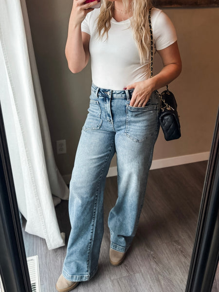 Frankie Slouchy Patch Pocket Jeans