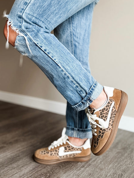 Giana Sneakers - Mocha Leopard - SIZE 9
