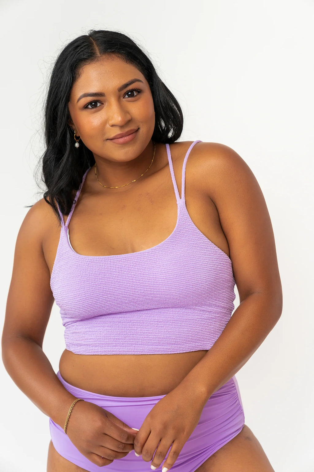 Dreamsicle Stripe Swim Set - SIZE MEDIUM