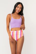 Dreamsicle Stripe Swim Set - SIZE MEDIUM