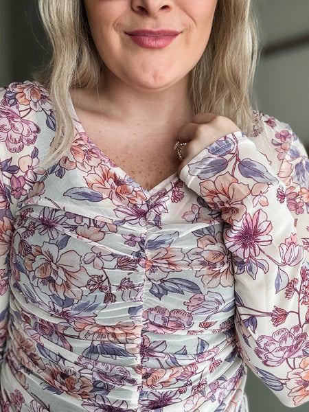 Freda Floral Ruched Top