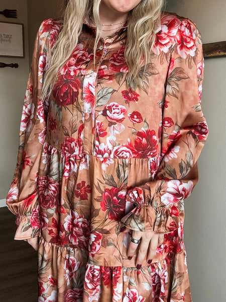 Vivya Floral Tiered Dress - SIZE MEDIUM