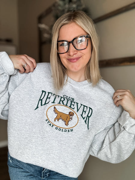 Retriever Club Embroidered Sweatshirt - SIZE S/M
