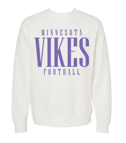 PREORDER Minnesota Vikes Graphic Crewneck - White