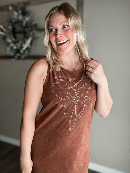 PREORDER Laredo Corduroy Stitch Dress