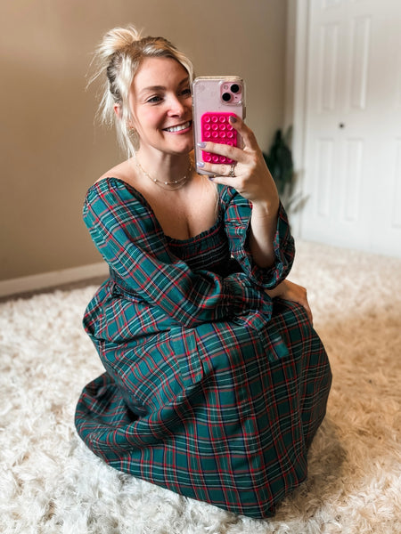 Windsor Plaid Midi Dress