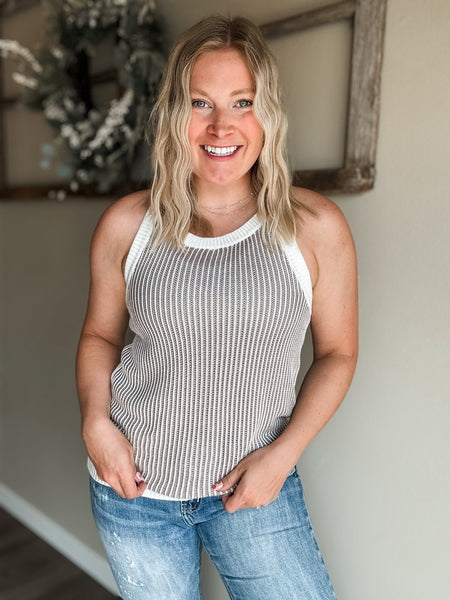 PREORDER Junia Ribbed Knit Sweater Tank