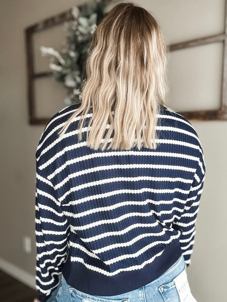 PREORDER Lively Stripe Half Zip Pullover