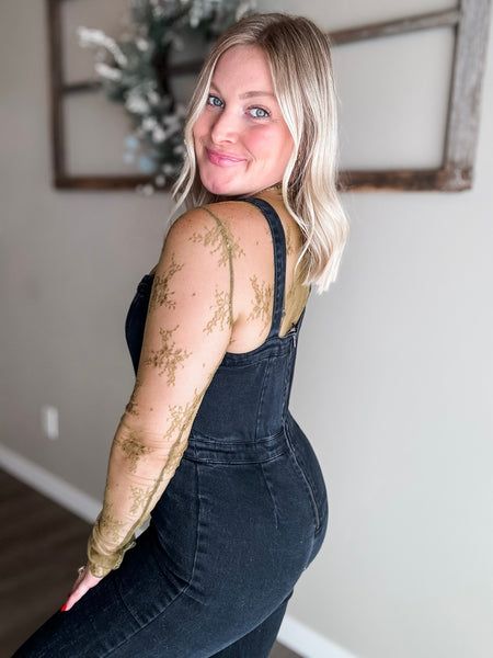 Sorla Sheer Lace Top - Olive