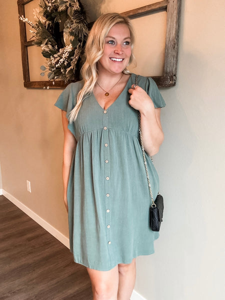 Feorra Flutter Sleeve Dress