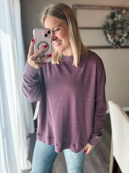 Daphne Waffle Knit Pullover - 2 Color Options
