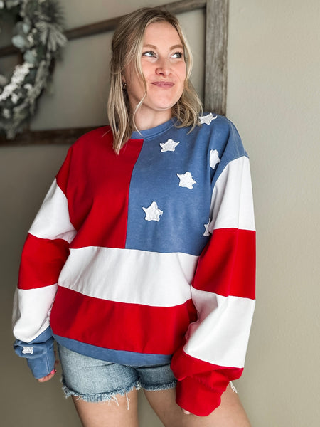 Old Glory Mineral Wash Sweatshirt - SIZE SMALL