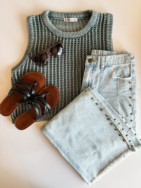 Kenleigh Open Knit Sweater Vest