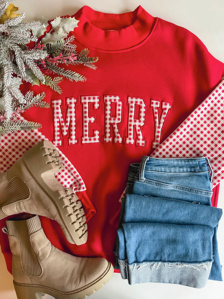 PREORDER Merry Mock Neck Pullover