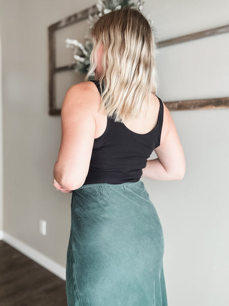 Ciela Suede Midi Skirt