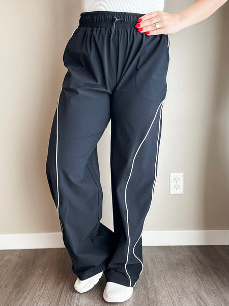Farren Curved Classic Track Pants - Black
