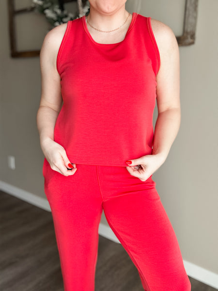 Laguna Cropped Pants - Brick